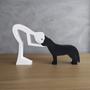 Imagem de Escultura Decorativa Menino e seu husky Siberiano Pequena