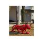 Imagem de Escultura Decorativa Pantera Andando Fibra Vidro Vermelho