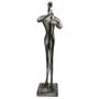 Imagem de Escultura Decorativa Tropentista em Resina Cromado 36cm NA0849 BTC