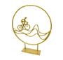 Imagem de Escultura Dourado Mountain Bike Lindos Detalhes Luxo