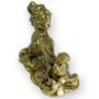 Imagem de Escultura Dragão dourado com strass 4 cm em metal - proteção força e riqueza