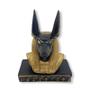 Imagem de Escultura Egípcia Busto Anubis Preto Dourado Em Resina 10 Cm