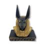 Imagem de Escultura Egípcia Busto Anúbis Preto Dourado em Resina 10 cm