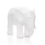 Imagem de Escultura Elefante em Poliresina Branco 21x26 cm - D'Rossi