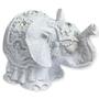 Imagem de Escultura elefante indiano branco em resina 6 cm