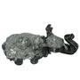 Imagem de Escultura Elefante Preto Decorativo - 19x18x7cm - Escultura de Luxo com Design Clássico Requintado - Obra de Arte Decorativa Única!