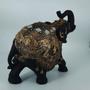 Imagem de Escultura Elefante Preto Manto Dourado 14022