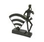 Imagem de Escultura Enfeite Preto Wifi no Saxofonista Luxo