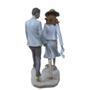 Imagem de Escultura Estatueta Casal Resina Caminhando 24Cm Verano