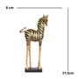 Imagem de Escultura Estatueta Zebra Preta e Dourada P 31,5 Cm