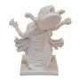 Imagem de Escultura Ganesha Dançante De Pó De Mármore Branco 20Cm