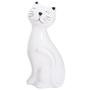 Imagem de Escultura Gatinho Hale Enfeite Decoração Casa Sala Escritório Cerâmica Branco DEE02011