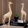 Imagem de Escultura Girafa Bege 37x14x5,5cm