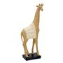 Imagem de ESCULTURA GIRAFA DECORATIVA TEXTURIZADA RESINA BEGE 42,5cm - Espressione