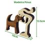 Imagem de Escultura Madeira Pet Cachorro Cão Animal Estimação com 2 Peças