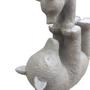 Imagem de Escultura Mãe Urso E Seu Filhote Estatueta Decorativa Cinza