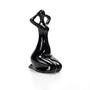 Imagem de Escultura Mulher em Porcelana Preto 25x10 cm - D'Rossi