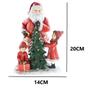 Imagem de Escultura papai noel decor com criancas em resina 20cm