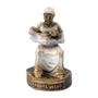 Imagem de Escultura Preta Velha Branca Vintage em Resina 7,5 cm