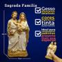 Imagem de Escultura Sagrada Familia Acabamento Fino Em Gesso 20cm