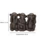 Imagem de Escultura Trio Macacos Sábios em Cimento Preto 12 x 18 x 8 cm