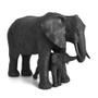 Imagem de Esculturafamilia de elefante em polirresina preto mart