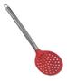 Imagem de Escumadeira Utensílio Silicone Resistente Cabo Inox Vermelho