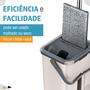 Imagem de Esfregão De Limpeza Rodo Flat Mop E Balde Lava E Seca Profissional Linha Premium