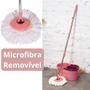 Imagem de Esfregao Mop Pocket Rosa 8 Litros Limpeza Pratica com Balde Mor