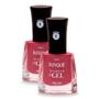 Imagem de Esmalte Risqué Diamond Gel Cor Hibisco Rosa 9,5ml  Kit com duas unidades