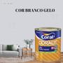 Imagem de Esmalte Sintético Base Água Coral Coralit 800ml Cor Cinza Acetinado p/Madeiras e Metais e Pintura em Artesanato de MDF