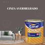 Imagem de Esmalte Sintético Base Água Coral Coralit 800ml Cor Cinza Brilhante p/Madeiras e Metais e Pintura em Artesanato de MDF