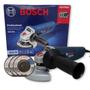 Imagem de Esmerilhadeira Angular 4 1/2" 850W 3 Discos De Desbaste GWS 850 Bosch