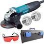 Imagem de Esmerilhadeira Angular 4.1/2" GA4530 720W 220V Makita Com Discos e Maleta