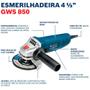 Imagem de Esmerilhadeira Angular 4.1/2 Pol. 850W  com 3 Discos e Malet