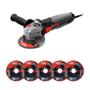 Imagem de Esmerilhadeira Angular de 4.1/2" Skil 9004 830W 127V com 5 Discos 