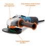 Imagem de Esmerilhadeira Angular Profissional 4.1/2 Pol 850W Max Pro EEM01PRO 220V Com 3 Discos Extras - EOS