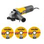 Imagem de Esmerilhadeira Angular Vonder 650W 220V + 3 Discos de corte