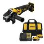 Imagem de Esmerilhadeira Brush 20V DCG413B 4.1/2 Dewalt + kit 2bat 5ah