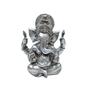 Imagem de  Esotérico Deus Hindu da Fortuna Ganesha Imagem Decoração Resina Zen Yoga Meditação Sentado Estatua india Estatua Prata