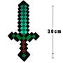 Imagem de Espada diamante Minecraft brinquedo mdf resistente 30cm