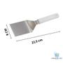 Imagem de Espátula Curva - Premium Aço Inox Espatula Cozinha Lanche Chapeiro Chapa Hamburguer Cortar e Pegar Pizza Massas - PANAMI