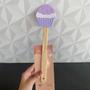 Imagem de Espátula de silicone em formato de cupcake rosa lilás ou verde para cozinha espatula colher multiuso