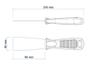 Imagem de Espátula Flexível 4 cm Tramontina em Aço Carbono com Cabo de Polipropileno