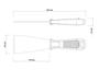 Imagem de Espátula Rígida 6 cm Tramontina em Aço Carbono com Cabo de Polipropileno