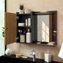 Imagem de Espelheira Armário para Banheiro com Prateleiras e 1 Porta Madri