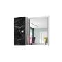 Imagem de Espelheira Branco/Nero Para Banheiro Com Espelho Com Porta Com Prateleira Interno