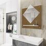 Imagem de Espelheira de Banheiro Clio Decoração Branco / Ripado - Comprar Moveis em Casa