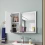 Imagem de Espelheira para Banheiro 1 Porta 2 Prateleiras Gênova Móveis Bechara