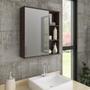 Imagem de Espelheira para Banheiro 1 Porta 3 Prateleiras Treviso Mgm Móveis